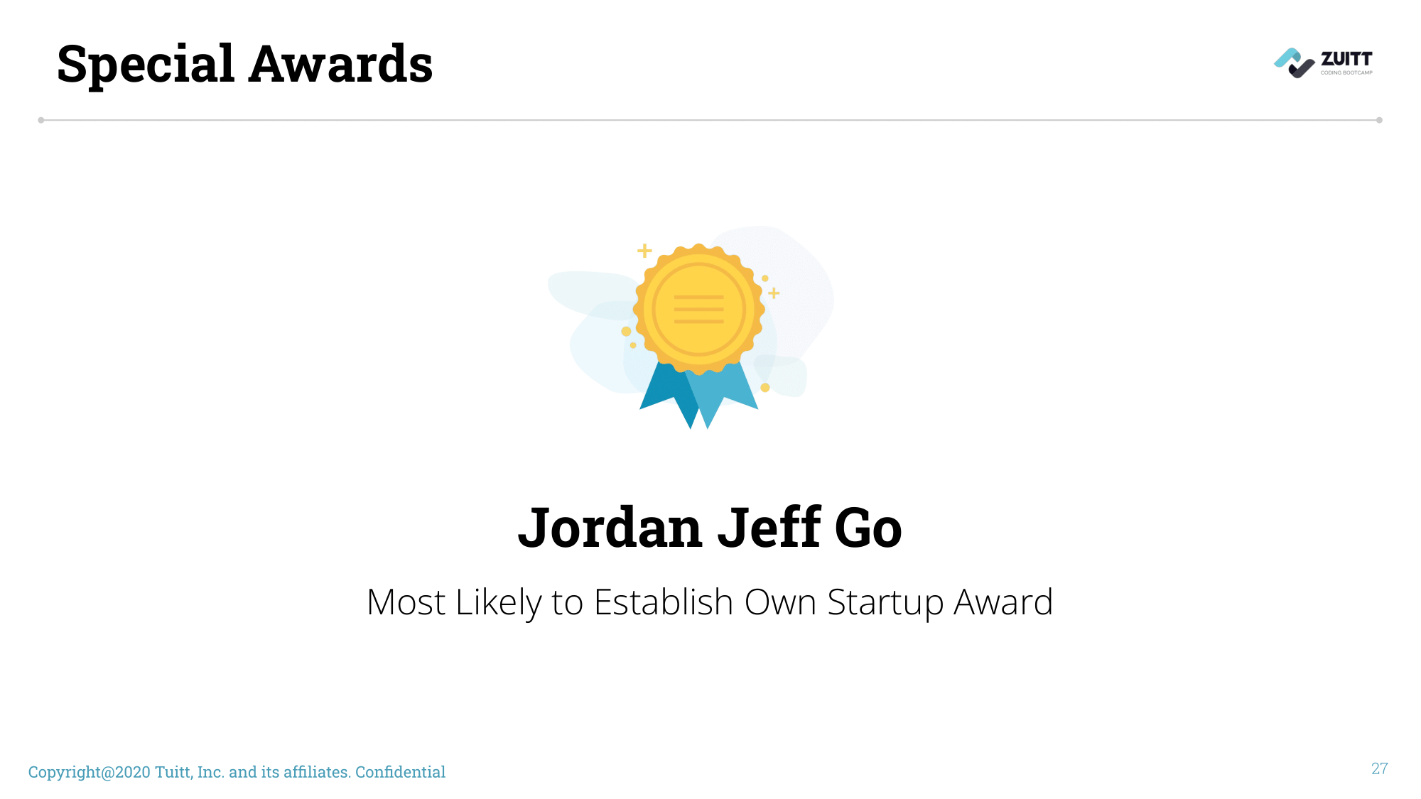 Most Likely to Stablish Own Startup Award